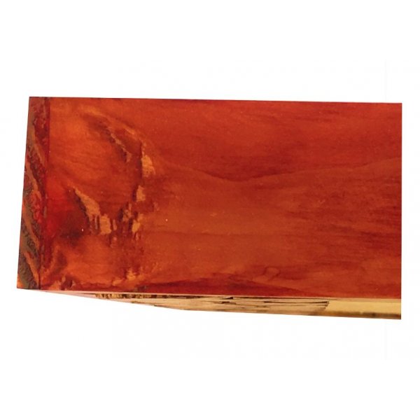 Grote rechthoekige spiegel in mahonierood hout 47 x 56 cm
