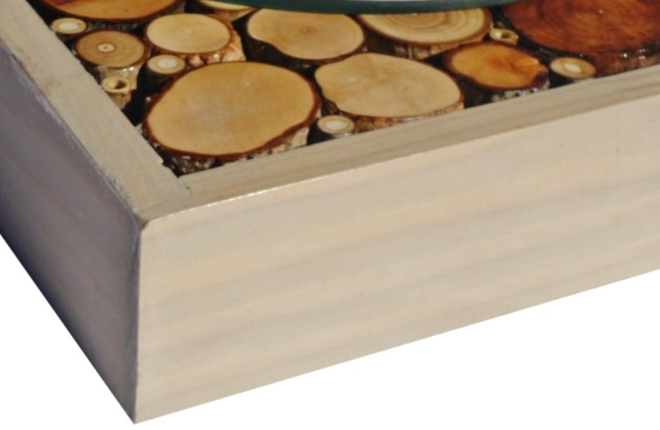 Rechthoekige spiegel 39 x 20 cm grijs