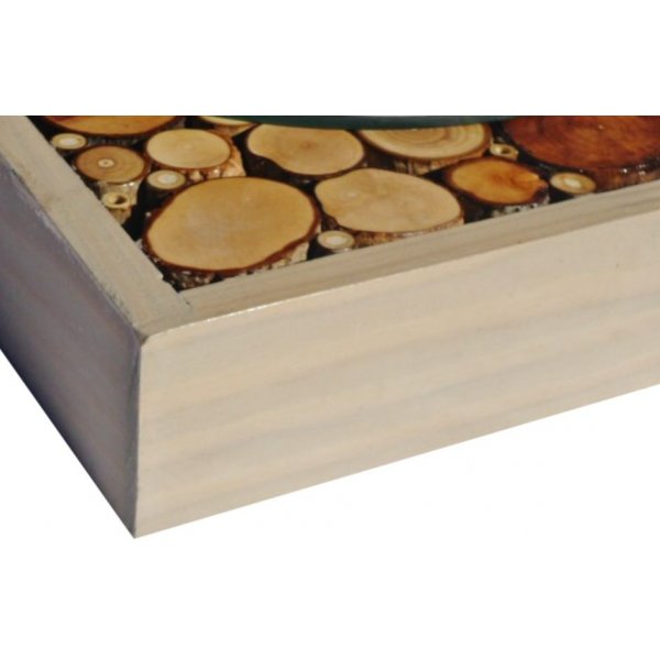 Rechthoekige spiegel 39 x 20 cm grijs
