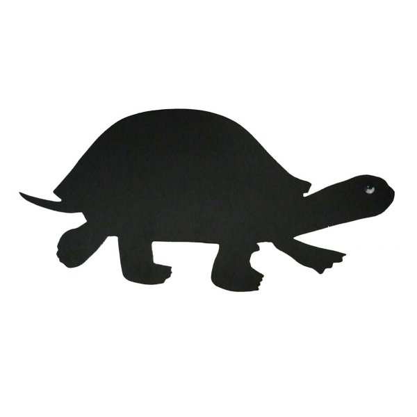 Houten wand- of deurbord model: schildpad 41x20 cm zwart