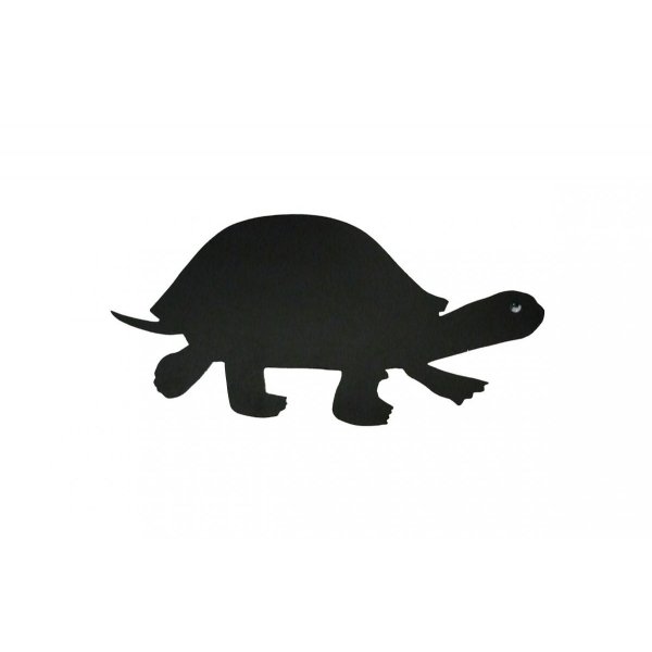Houten wand- of deurbord model: schildpad 41x20 cm zwart