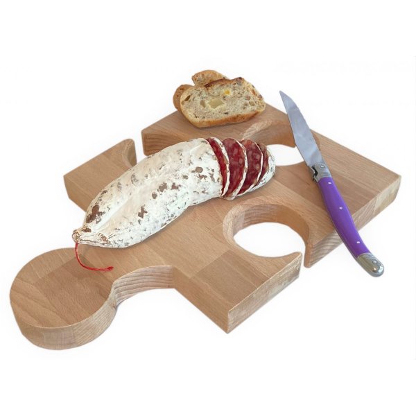 Snijplank van natuurlijk beukenhout Fsc Model Puzzelstuk 3 Glazen sleuven