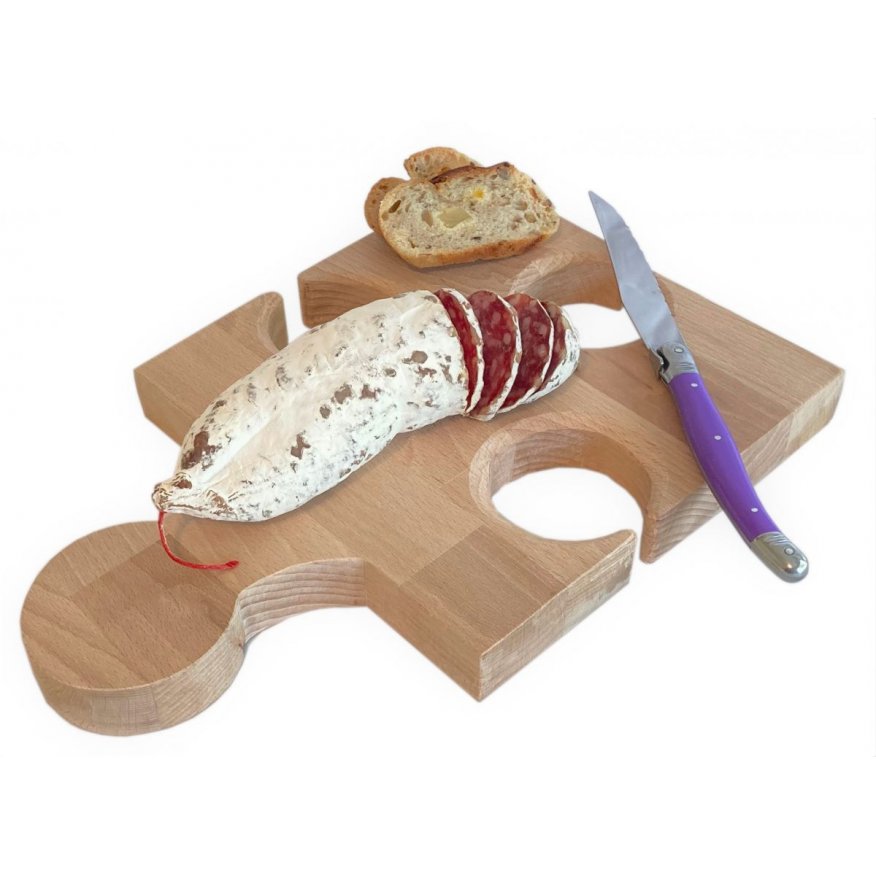 Snijplank van natuurlijk beukenhout Fsc Model Puzzelstuk 3 Glazen sleuven