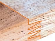 FSC natuurlijk beukenhouten snijplank vis model 1 glas 