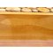Rechthoekige wandkapstok van honingkleurig hout met 1 jashaak en sleutelhanger 30x20 cm