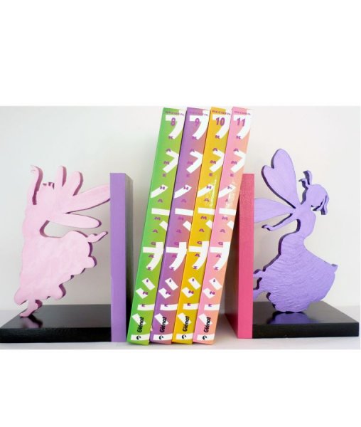 Moderne houten boekensteun "Happy Fairies