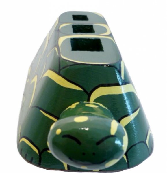 Terug naar school set hout model : schildpad Potlood beker en wand kleerhanger met een knijper