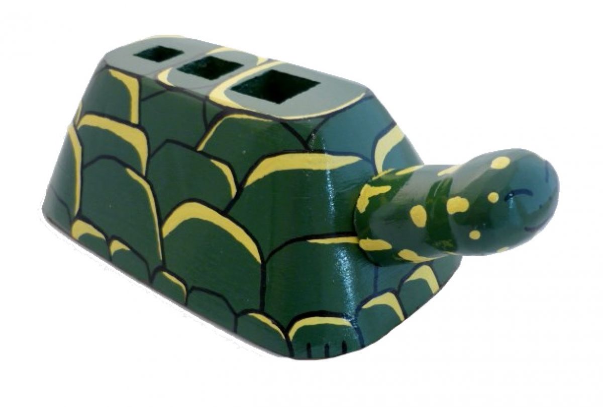 Terug naar school set hout model : schildpad Potlood beker en wand kleerhanger met een knijper