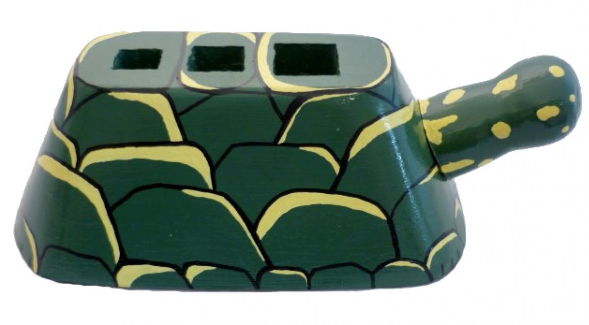 Terug naar school set hout model : schildpad Potlood beker en wand kleerhanger met een knijper