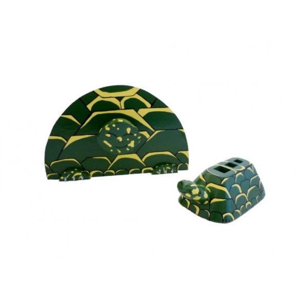 Terug naar school set hout model : schildpad Potlood beker en wand kleerhanger met een knijper