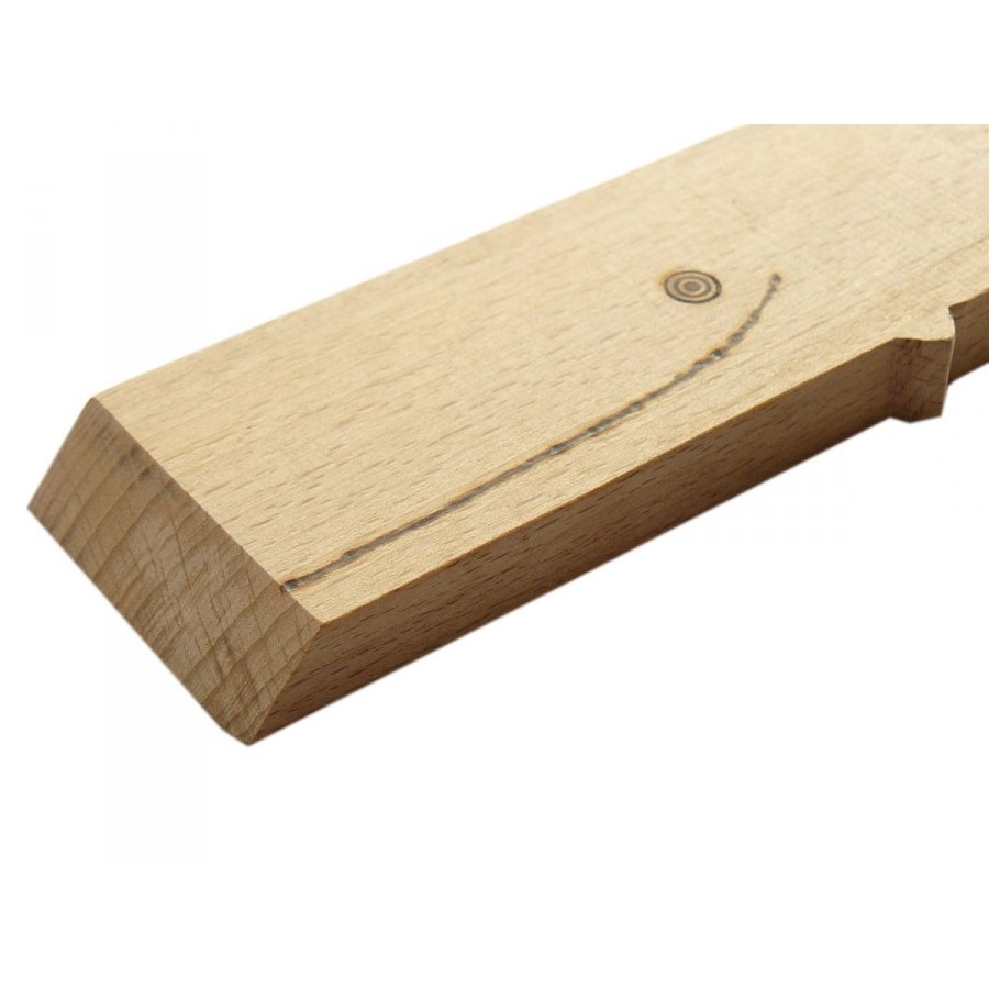 Dikke houten schuine spatel met walvismodel