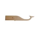 Dikke houten schuine spatel met walvismodel