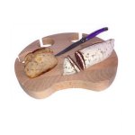 Speciale snijplank van natuurlijk beukenhout FSC-kattenpootmodel voor 4 glazen met steeltjes