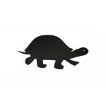 Houten wand- of deurbord model: schildpad 41x20 cm zwart
