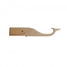 Dikke houten schuine spatel met walvismodel