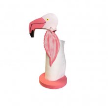 'De roze flamingo papieren handdoekhouder 