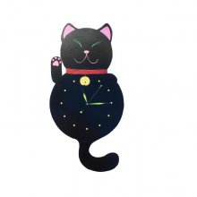 Houten klok model 'Maneki-neko' Chinese kat