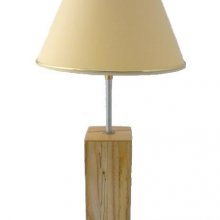 Tafellamp 56 Cm, Edelhout : Essen, Gemarmerd Berk