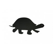 Houten wand- of deurbord model: schildpad 41x20 cm zwart
