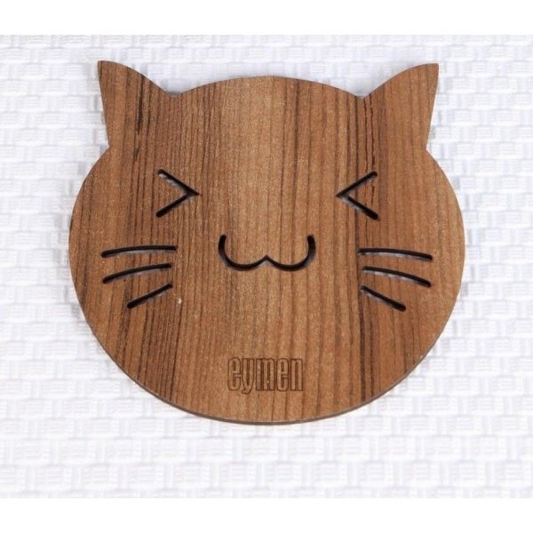 Onderzetter Kattenkop