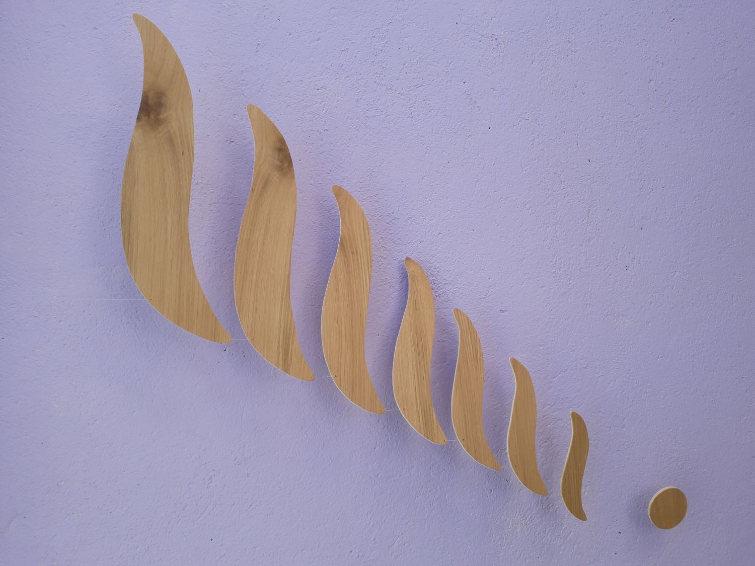 Mobiel Houten rol met 7 vleugels