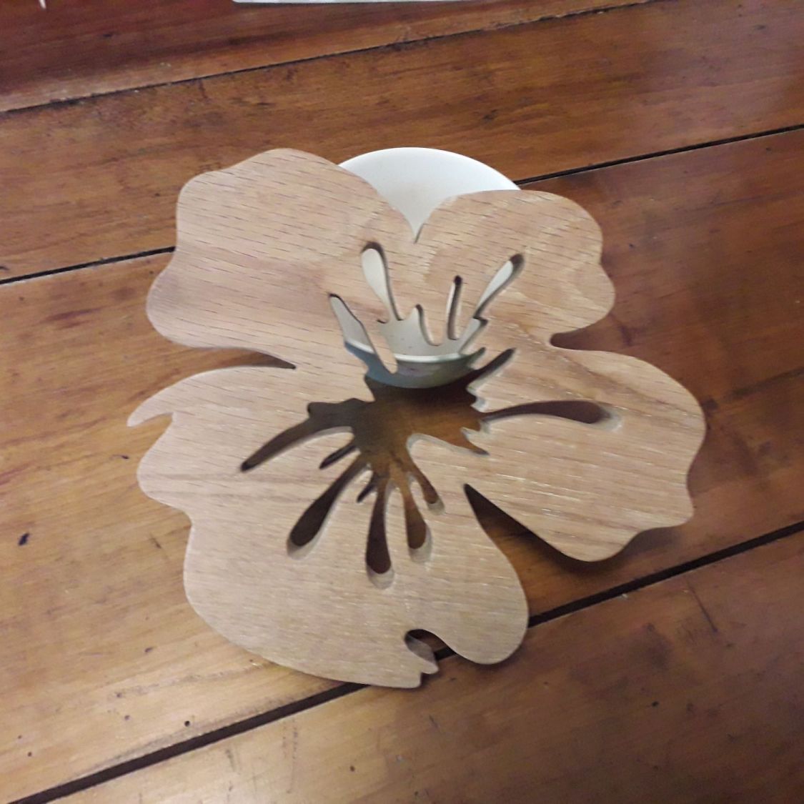 Onderbord viooltje bloem 2 cm dik