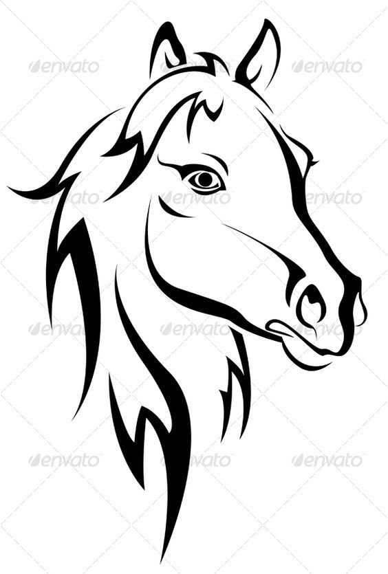Gestileerd paardenhoofd, gesneden uit een eikenhouten paneel