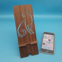 Verticale mobiele telefoonhouder Kat uitgesneden!