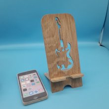 Verticale mobiele telefoonhouder met gitaarmotief