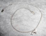 Armband/enkelketting met dolfijn aan 925 zilveren ketting