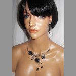 Halssieraad Originele gelaste metalen ketting met paard en hematietstenen