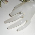 Originele 925 Sterling Zilveren Ring met St. Lucia Oog Muzieknoot 