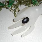 Hematiet cabochon ring