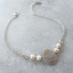 Gekweekte parelarmband met Boeddha in zilver 925