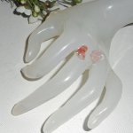 Bloem en steen ring - roze kwarts en zilver 925