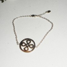 Zilveren armband 925 met parelmoeren strik