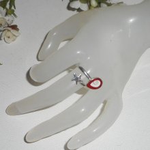 Originele 925 zilveren ring met zeester en St. Lucia oog
