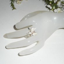 Originele 925 Sterling Zilveren Ring met St. Lucia Oog Vlinder