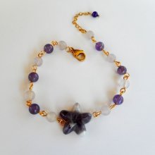 Amethist stenen armband met ster