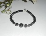 Armband met hematietstenen en zilver 925