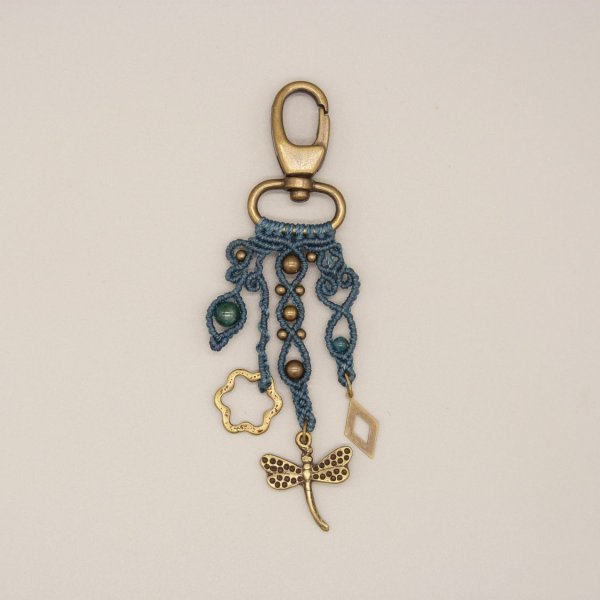 Zakjuweel met karabijnhaak sleutelhanger uniek stuk