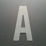 Zinken letterbord ALTERNATE GOTHIC