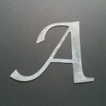 Zinken letterbord LUCIDA CALLIGRAPHY