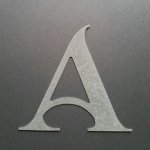 Zinken letterbord SHANGRI LA