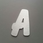 Geborstelde metalen letter BALLOON