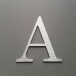 Geborstelde metalen letter CENTURY