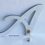 Decoratieve wandletter spiegel LOMBRIZ