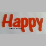 Happy deco letter in plexiglas, hoogte 20 cm