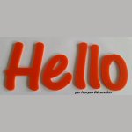 Hello deco letter in plexiglas, hoogte 20 cm