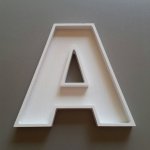 Holle letter in wit PVC ARIAL BLACK